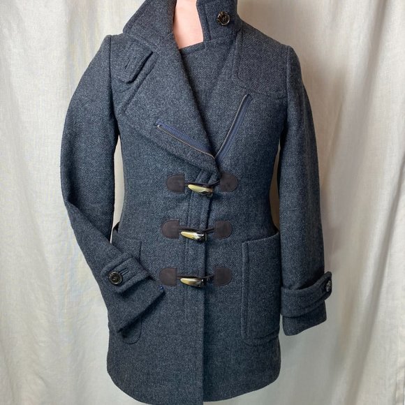 Banana Republic Wool Overcoat in Charcoal Gray - Perfect Condition - Size Small - Picture 4 of 13